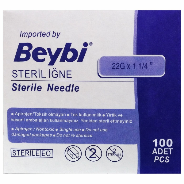 Beybi Enjektör İğne Ucu Siyah - 100 Adet